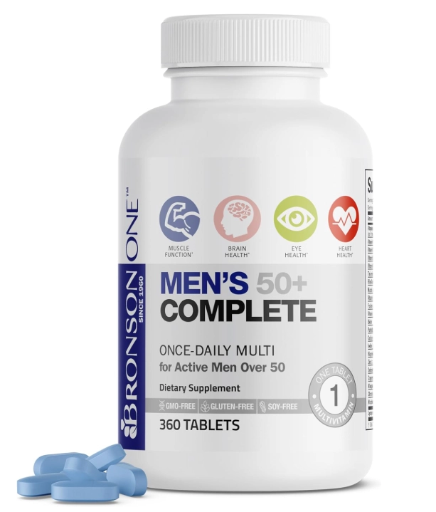 Multivitamínico One Daily Mens 50+, 360 Comprimidos, Bronson 