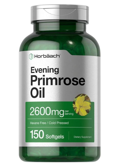 Óleo de prímula, Evening primrose, 2000mg, 150 cápsulas, Horbaach