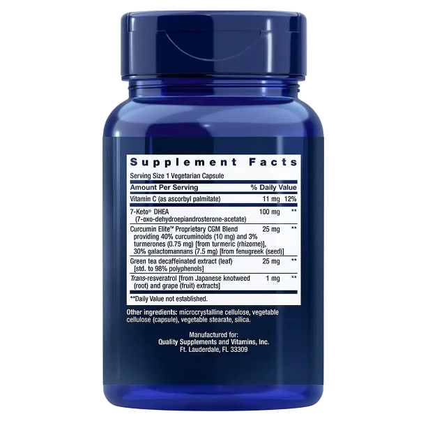 7-Keto DHEA Metabolite, 100mg, 60 Cápsulas, Life Extension