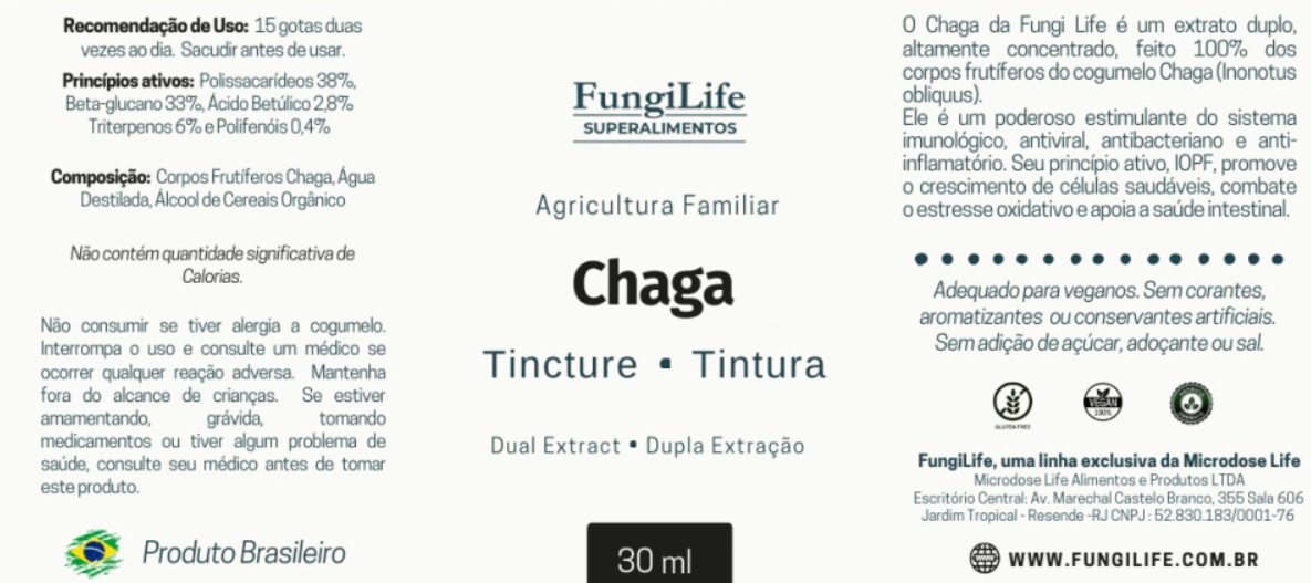 Chega, Extrato Líquido Diamante da Floresta, 30ml, Microdose Life