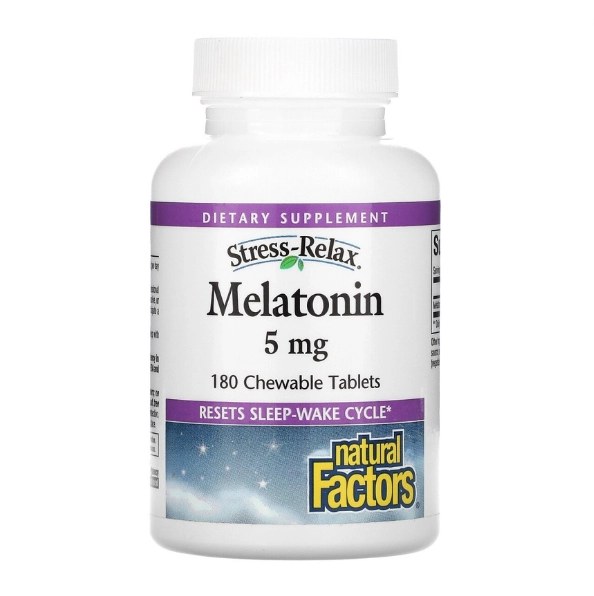 Melatonina, 5mg, 90 Comprimidos Mastigáveis, Natural Factors