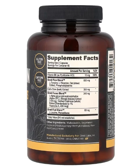 Alpha Brain, Memória e Foco, 90 Cápsulas, Onnit