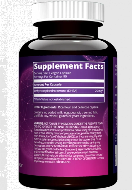 Dhea, 25MG, 90 Cápsulas, MRM Nutrition