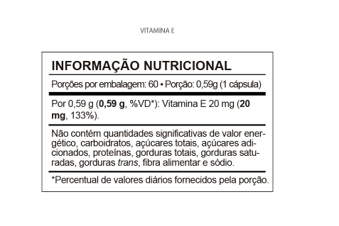 Vitamina E 20mg, 60 Cápsulas, QualyNutri