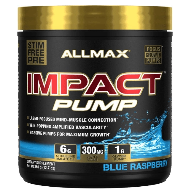 Impact Pump, 360g Sabor Blue Raspberry, Allmax