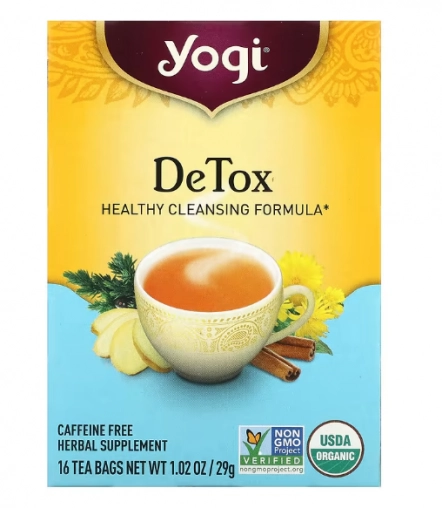 Chá Detox, Sem Cafeína, 16 Saquinhos, 29g, Yogi