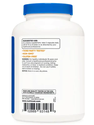 Fenugreek, Feno Grego 1350mg, 240 Cápsulas, Nutricost