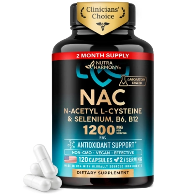 NAC 1200mg, Cápsulas Opções,Nutraharmony