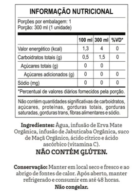 Yerba Mate Orgânica, Sabor Jabuticaba, 300ml, Organ