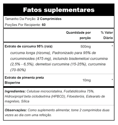 Turmeric-95, 120 Comprimidos, Hi-Tech Pharma