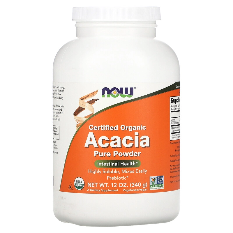 Fibra de Acácia, Pó, 340g, Now