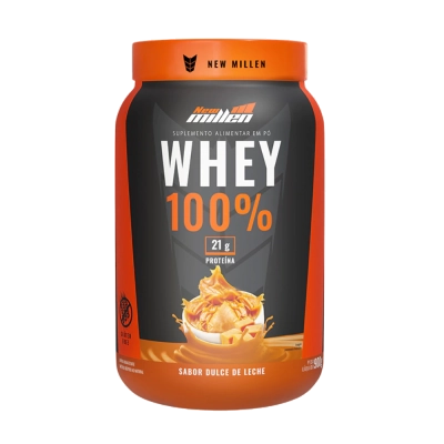 Whey 100% Pote, Sabor Doce De Leite 900G -New Millen