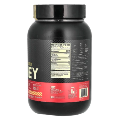 Whey 100% Gold Standard, Sabor Morango com Banana, 907g, Optimum Nutrition