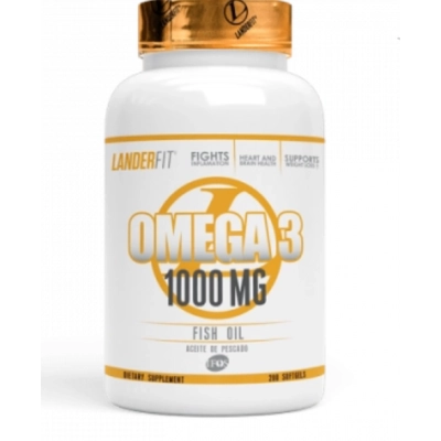 Ômega 3 Fish Oil, 1000mg, 200 Cápsulas, Landerfit