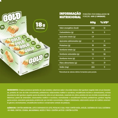 Bold Chunch 18g de Proteína, 3 Unidades, Sabores, Bold Snacks