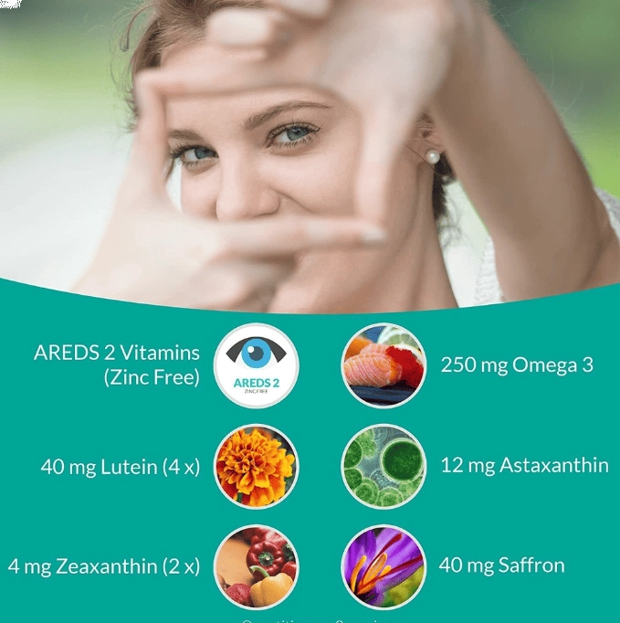 Areds 2 Plus, Vitaminas para os Olhos Senior, Alívio da Cansaço Ocular e Saúde Ocular, 120 Cápsulas, UpNourish