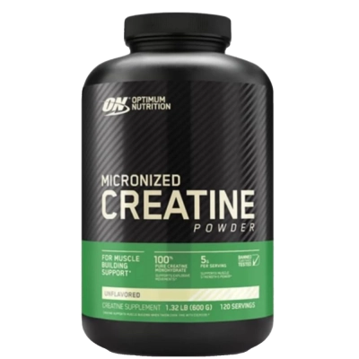 Creatina Micronizada em Pó, Sem Sabor, 600g, Optimum Nutrition