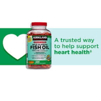 Fish Oil, Wild Alaskan, 1400 mg, 230 Softgels, Kirkland