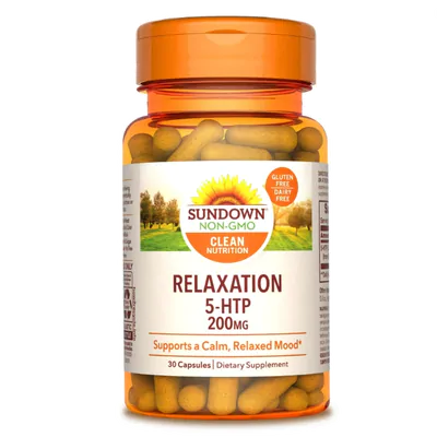 5-HTP, Relaxation, 200mg, 30 Cápsulas, Sundown