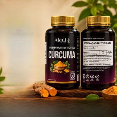 Cúrcuma, Saúde das Articulações, Ação Antioxidante e Bem-Estar, 60 Cápsulas, Alquimia