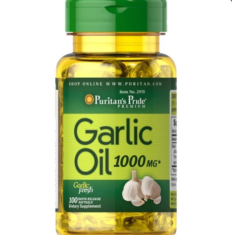 Óleo de alho, 1000mg, 100 Capsulas, Puritan's Pride