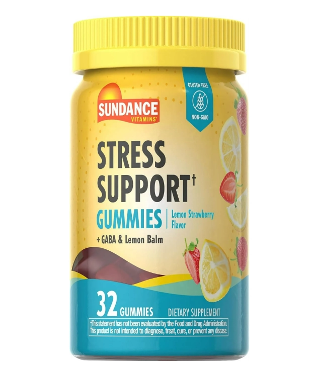 Stress Support Com GABA e Lemon Balm, 32 Gomas Sabor limão e morango, Sundance