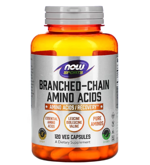 Branched Chain Amino Acids, Aminoácidos de Cadeia Ramificada, 120 Cápsulas, Now