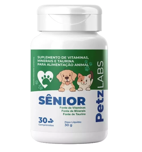 Multivitamínico Sênior para Petz, 30 comprimidos, Petz Labs