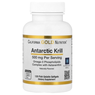 Óleo de Krill com Ômega-3 e Astaxantina, 500mg, 120 Softgels, California Gold Nutrition