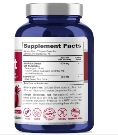 Beet Root, Beterraba 30000mg, 150 Cápsulas, NusaPure
