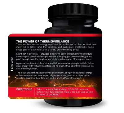 LeanFire, Pré-treino termogênico, 30 cápsulas, Force Factor