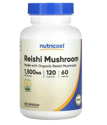 Reishi, 750mg, 120 Cápsulas, Nutricost