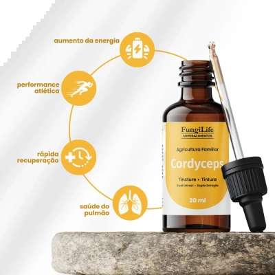 Extrato Líquido Cogumelo Cordyceps Militaris, 30ml - Microdose Life