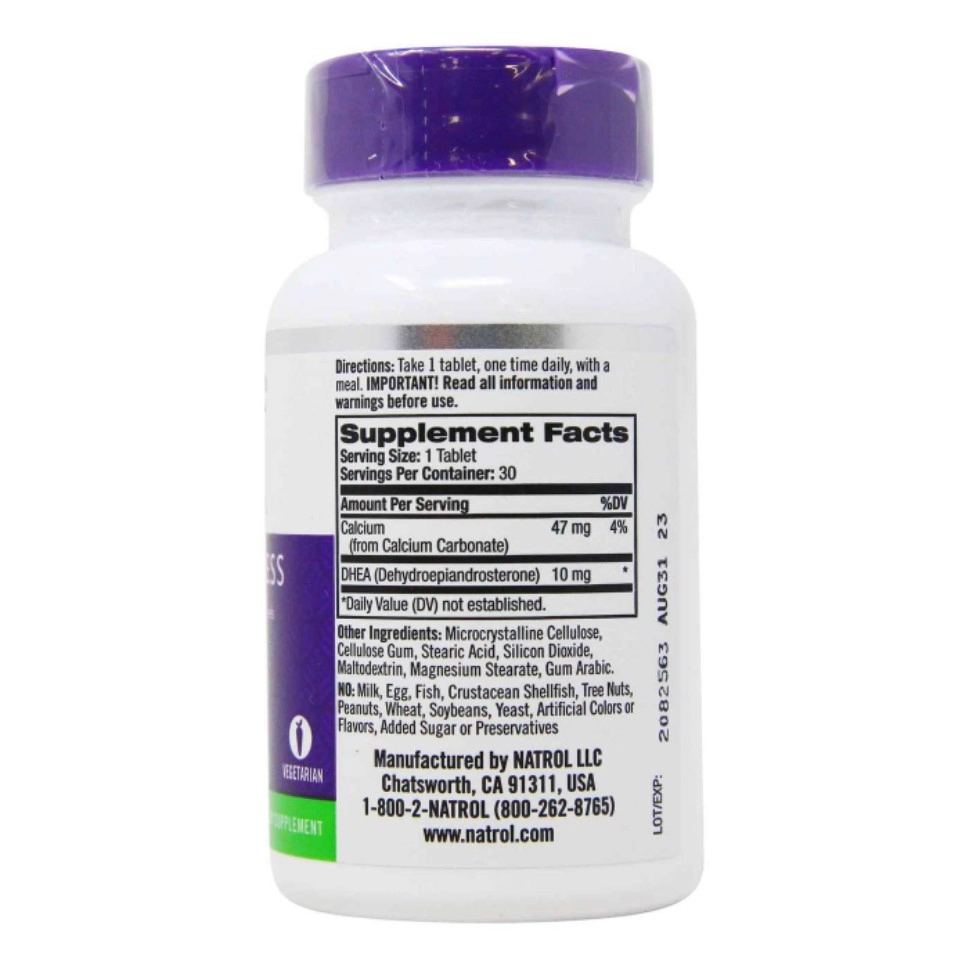 Dhea, 10mg, 30 Comprimidos, Natrol