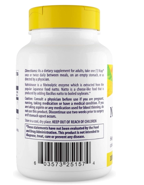 Nattokinase 2000 Fu's, 60 Cápsulas, Healthy Origins