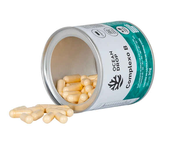 Vitamina Complexo B, 60 Cápsulas, Ocean Drop