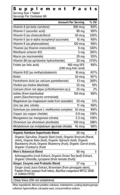 Multivitamínico One Homens, Com Vitamina C, D e Zinco, 60 Comprimidos, Rainbow Light