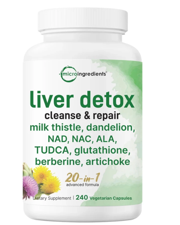 Liver Detox para o Fígado, Complexo 20 em 1, 240 Cápsulas, Micro Ingredients