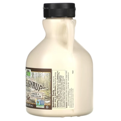 Maple Syrup, Xarope de Bordo Orgânico, Classe A, Cor Escura, 473ml, Now
