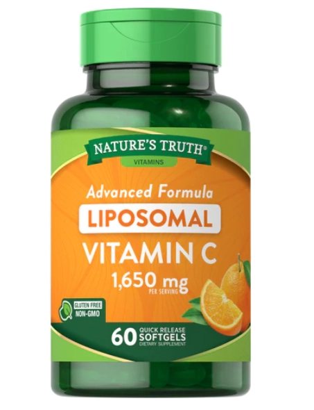 Vitamina C Liposomal, 1650mg, 60 cápsulas softgel, Nature's Truth