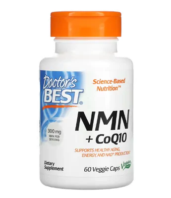 NMN 150mg + CoQ10 50mg, 60 cápsulas, Doctor's Best