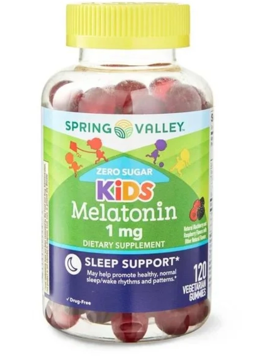 Melatonina Kids 1mg, 120 Gomas Zero açúcar, Spring Valley