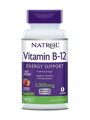 Vitamina B-12, 5.000mcg, 100 Tabletes Dissolução Rápida, Natrol