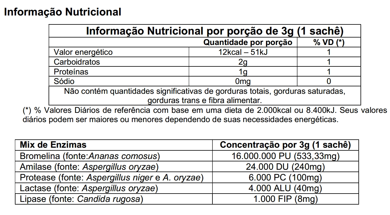ENZYFOR, Mix de Enzimas, 30 sachês, 3g, Vitafor