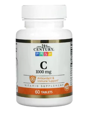 Vitamina C, 1.000 mg, 60 Comprimidos, 21st Century Vitamina C, 1.000 mg, 60 Comprimidos, 21st Century