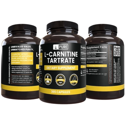 L-Carnitina Tartrate, 365 Cápsulas, Pure