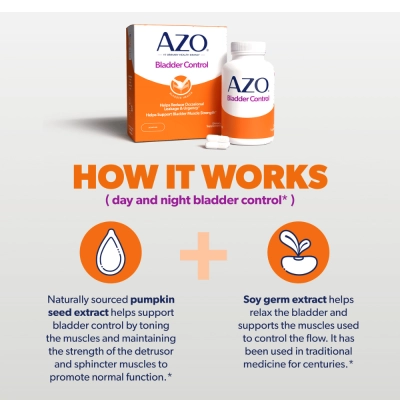 Controle Natural da Bexiga, 72 Cápsulas - AZO
