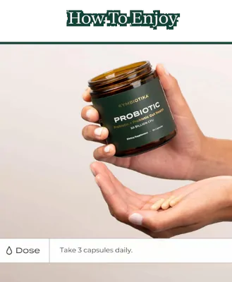 Probiótico + Prebiótico, Saúde intestinal e Saúde Digestiva, 90 Cápsulas, Cymbiotika