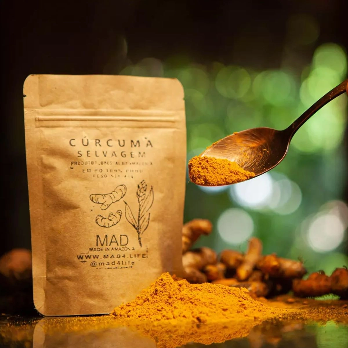 Cúrcuma Selvagem em Pó, 44g, MAD