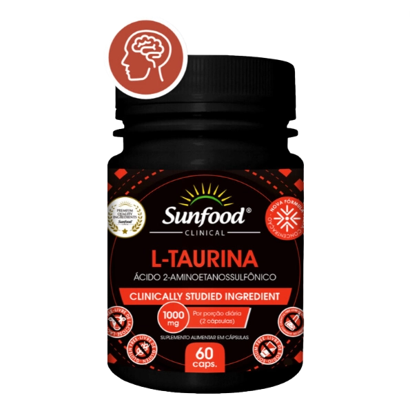L-Taurina, 1000mg, 60 Cápsulas, Sunfood